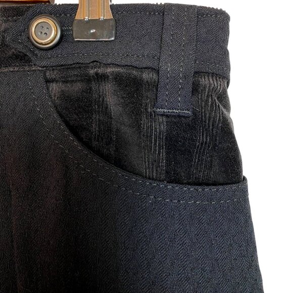 Vintage D & G Black Virgin Wool Blend Skirt With Side Pockets Size  L 32/46 - Picture 4 of 11